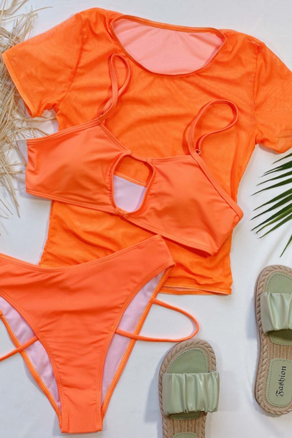 Three-Piece Mesh Bikini Areous