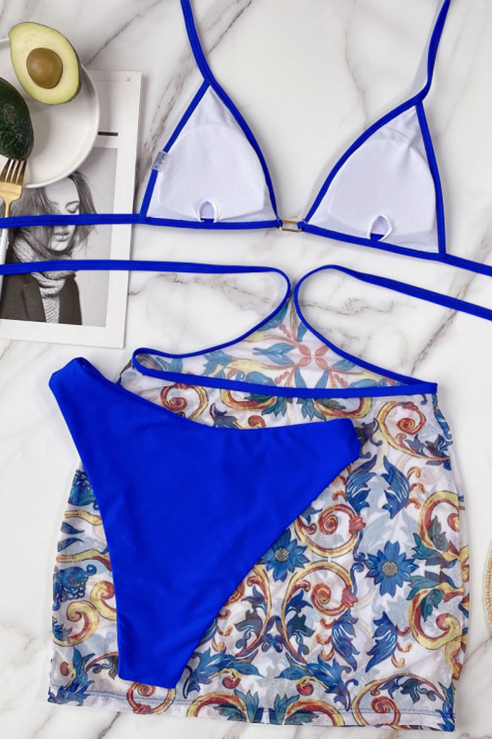 Three-Piece Print Bikini Areous