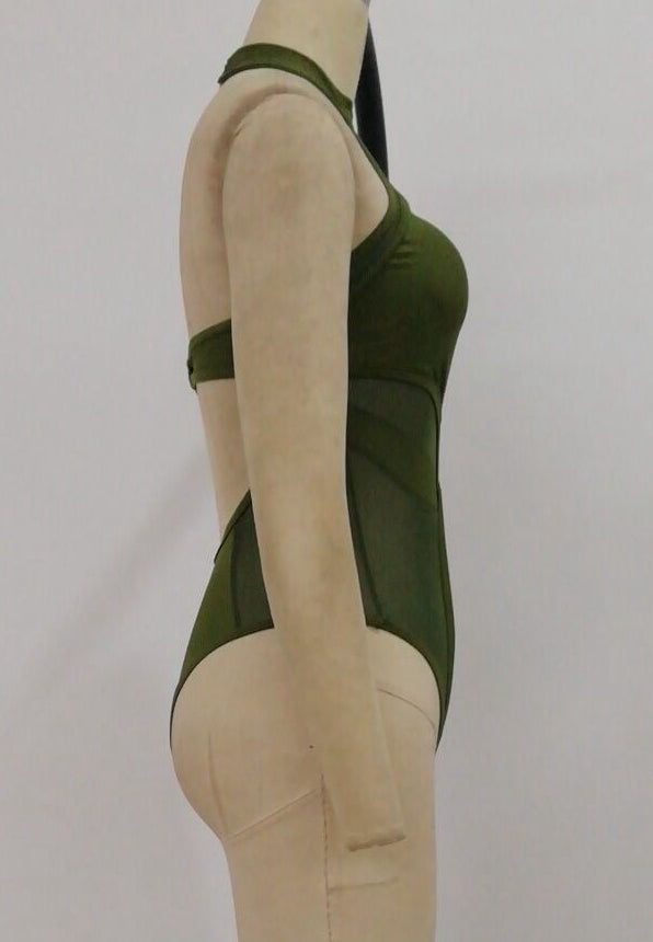 Transparent Halter Neck One Piece Swimwear Areous