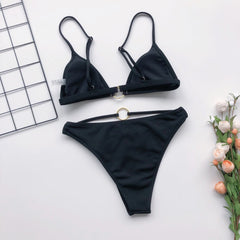 Two Piece O-Ring Simple Swimwear Areous