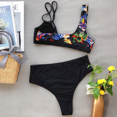 Two Piece Print Swimwear Areous