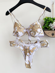 Two Piece Retro Straps Swimwear Areous