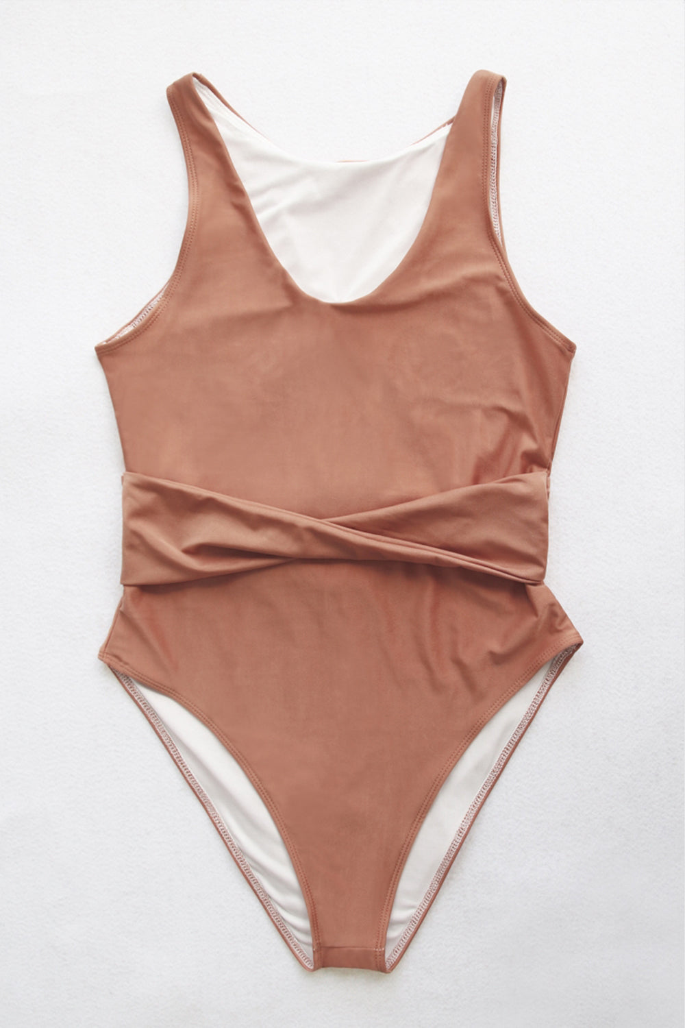 V-Neck Strappy Bow One-Piece Swimsuit Areous