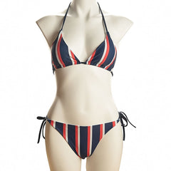 Vertical Striped String Bikini Areous