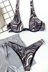 Water Ripple Halter Bikini Areous