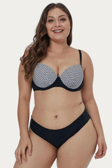Waves Print Plus Size Bikini Set Areous
