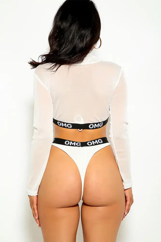 White OMG Trim Three Piece Swimsuit Areous