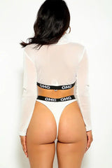 White OMG Trim Three Piece Swimsuit Areous