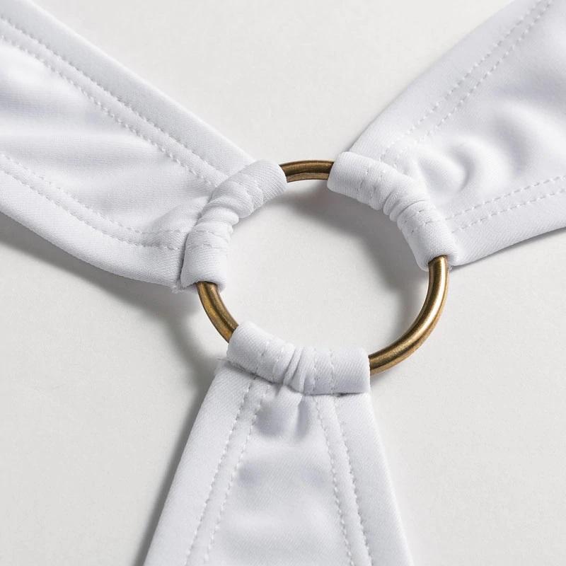 Wraparound Halterneck One-Piece Swimsuit Areous