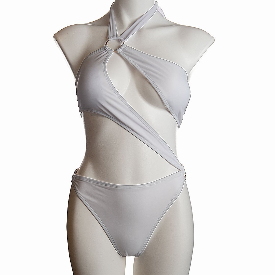 Wraparound Halterneck One-Piece Swimsuit Areous