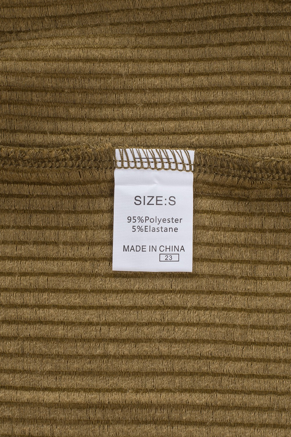 Green Ribbed Drawstring Pullover Hoodie With Kangaroo Pocket