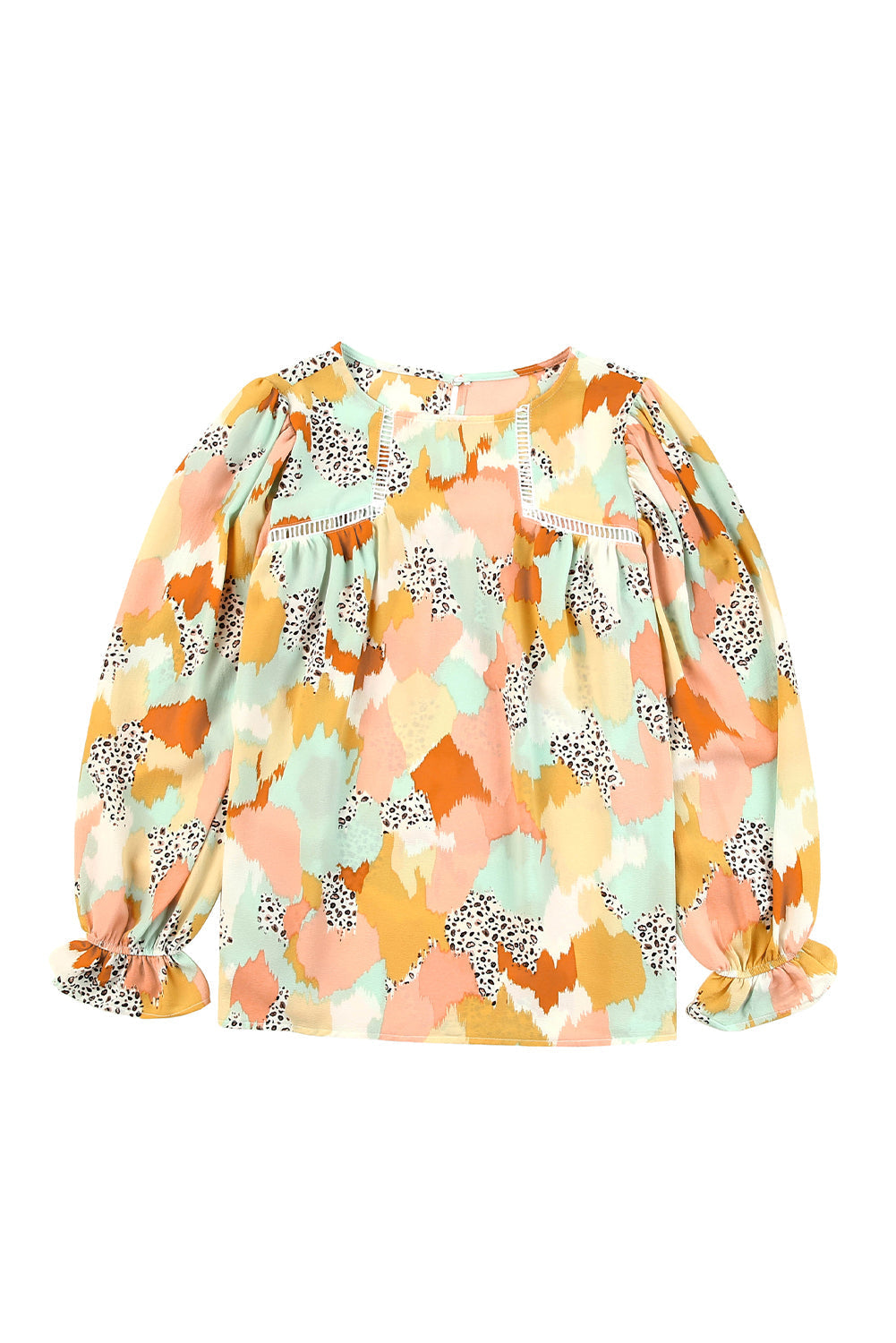 Pink Swiss Dot Ruffled Babydoll Blouse