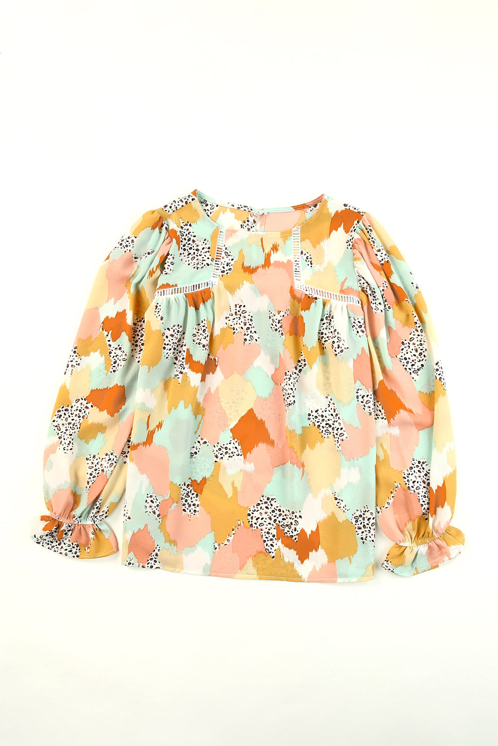 Pink Swiss Dot Ruffled Babydoll Blouse