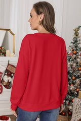 Plain Crew Neck Pullover Sweatshirt