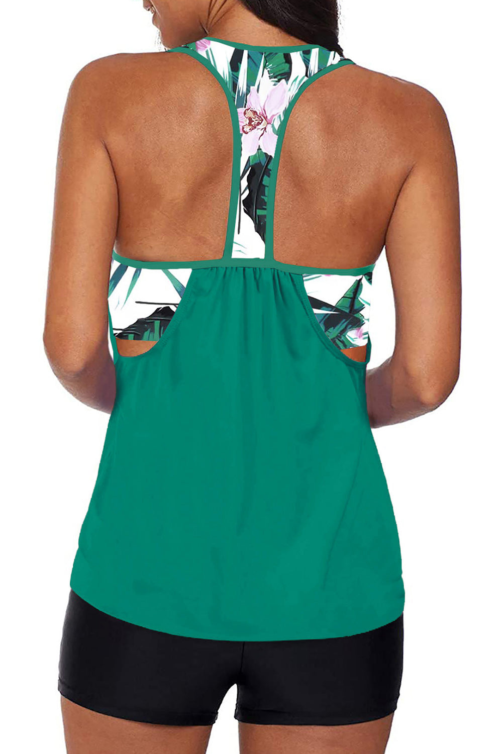 Print High Waist Swim Bottom