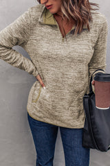 Quarter Zip Pullover Sweatshirt