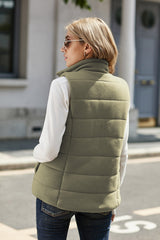 Quilted Mock Neck Vest