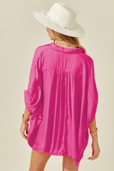 Rose Soft Oversize Dolman Shirt