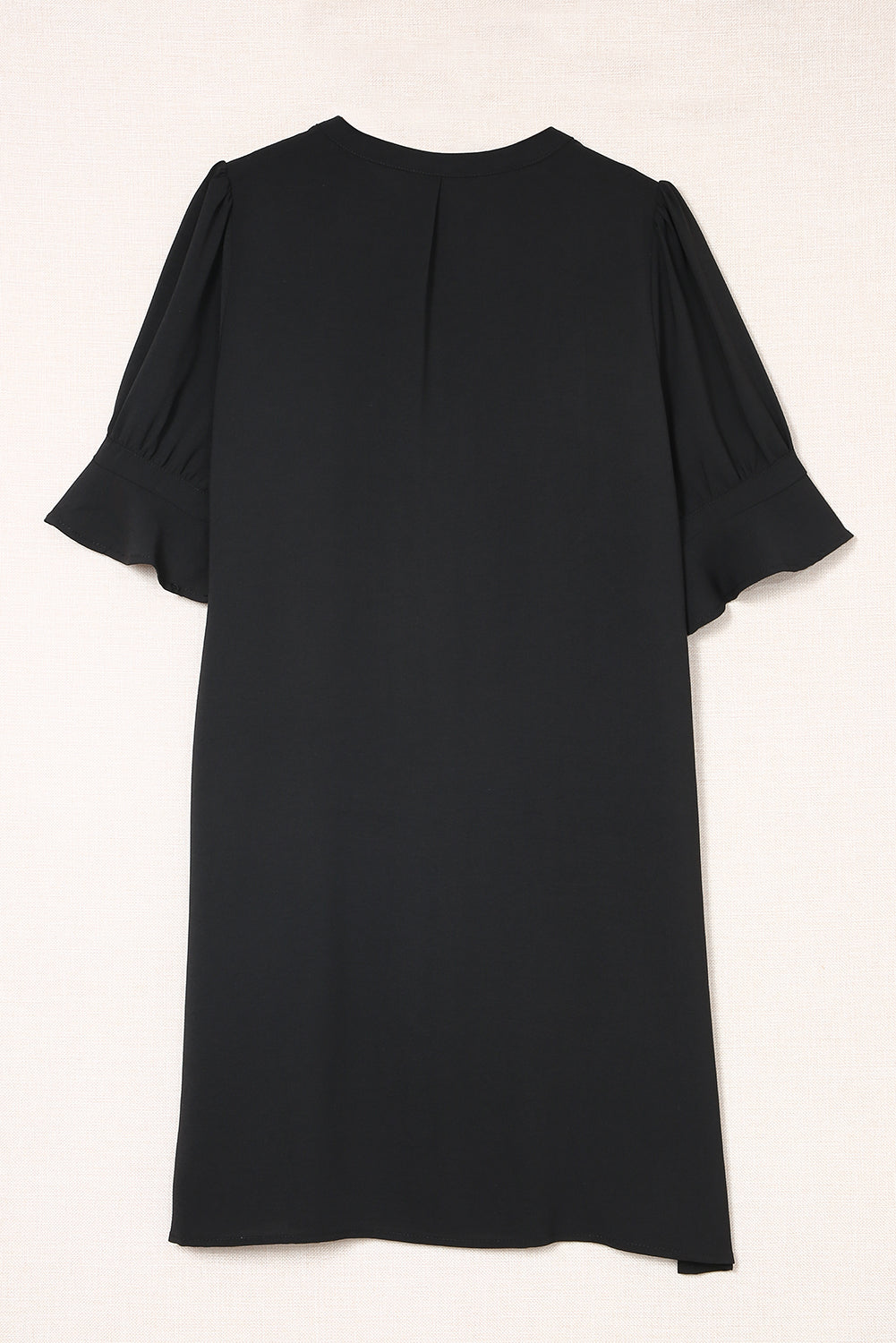 Ruffled Sleeve Shift Dress