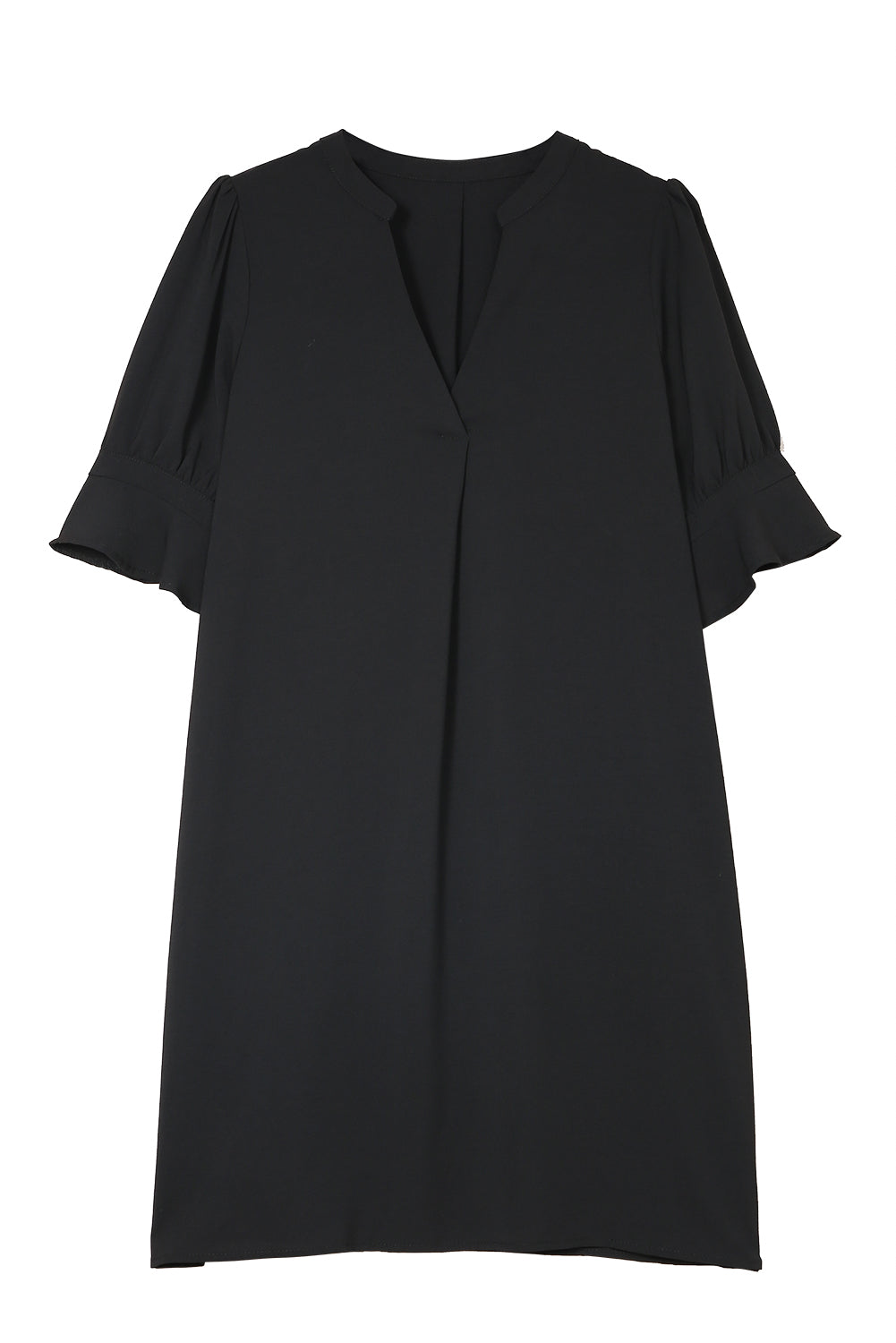 Ruffled Sleeve Shift Dress