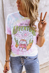Say Yes To Adventure Tie-Dye Print Tee