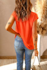 Short Sleeve Printed Neck Shift Blouse