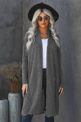 Slouchy Pocketed Knit Longline Cardigan