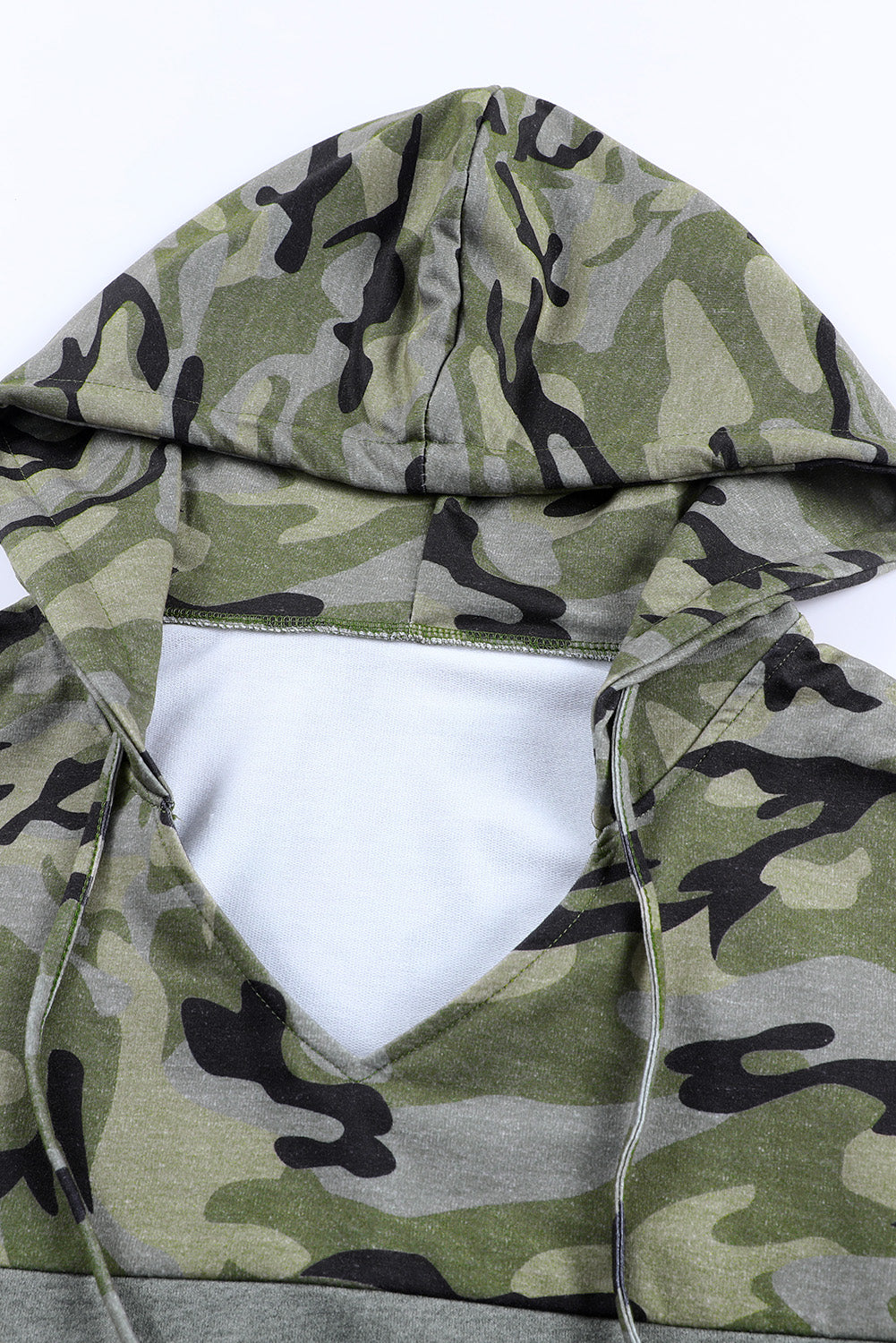 Splicing Kangaroo Pocket Drawstring Hoodie