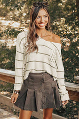 Stripe Chest Pocket Striped Sweater