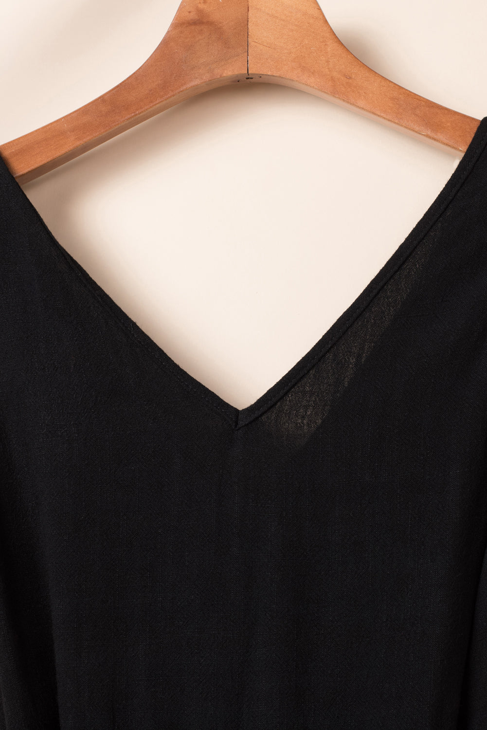 V Neck Button Belted Jumpsuit With Pockets
