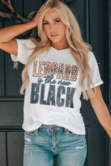 White Leopard Is The New Black Western Fashion T Shirt