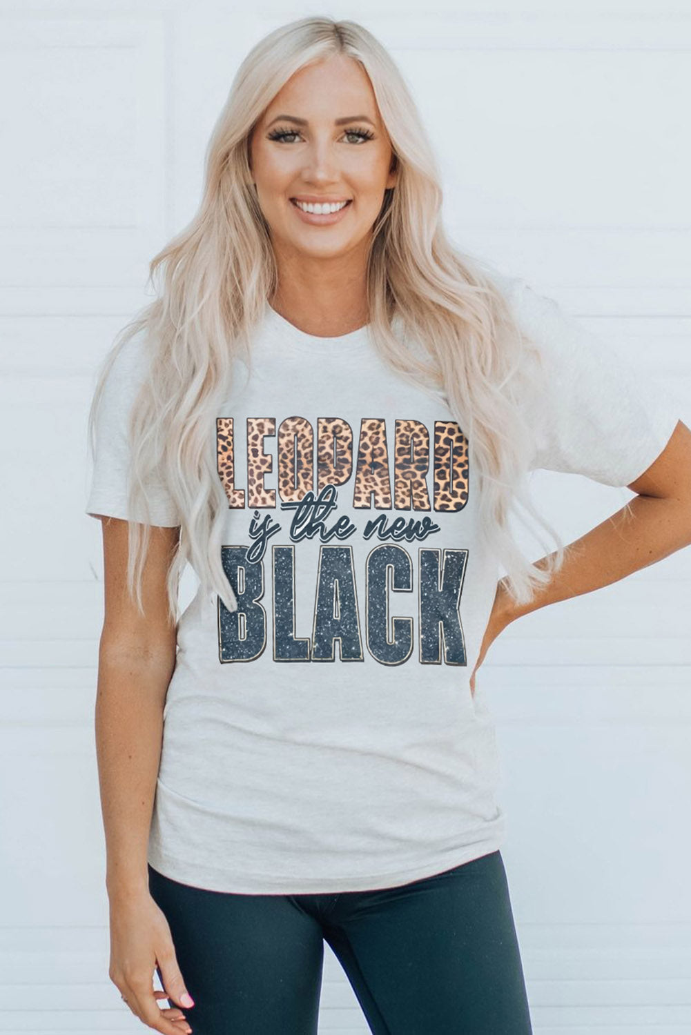 White Leopard Is The New Black Western Fashion T Shirt