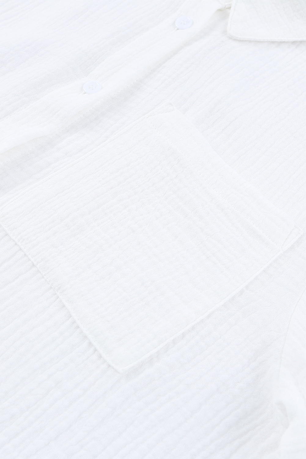 White Loose Fit Tunic Long Sleeve Shirt