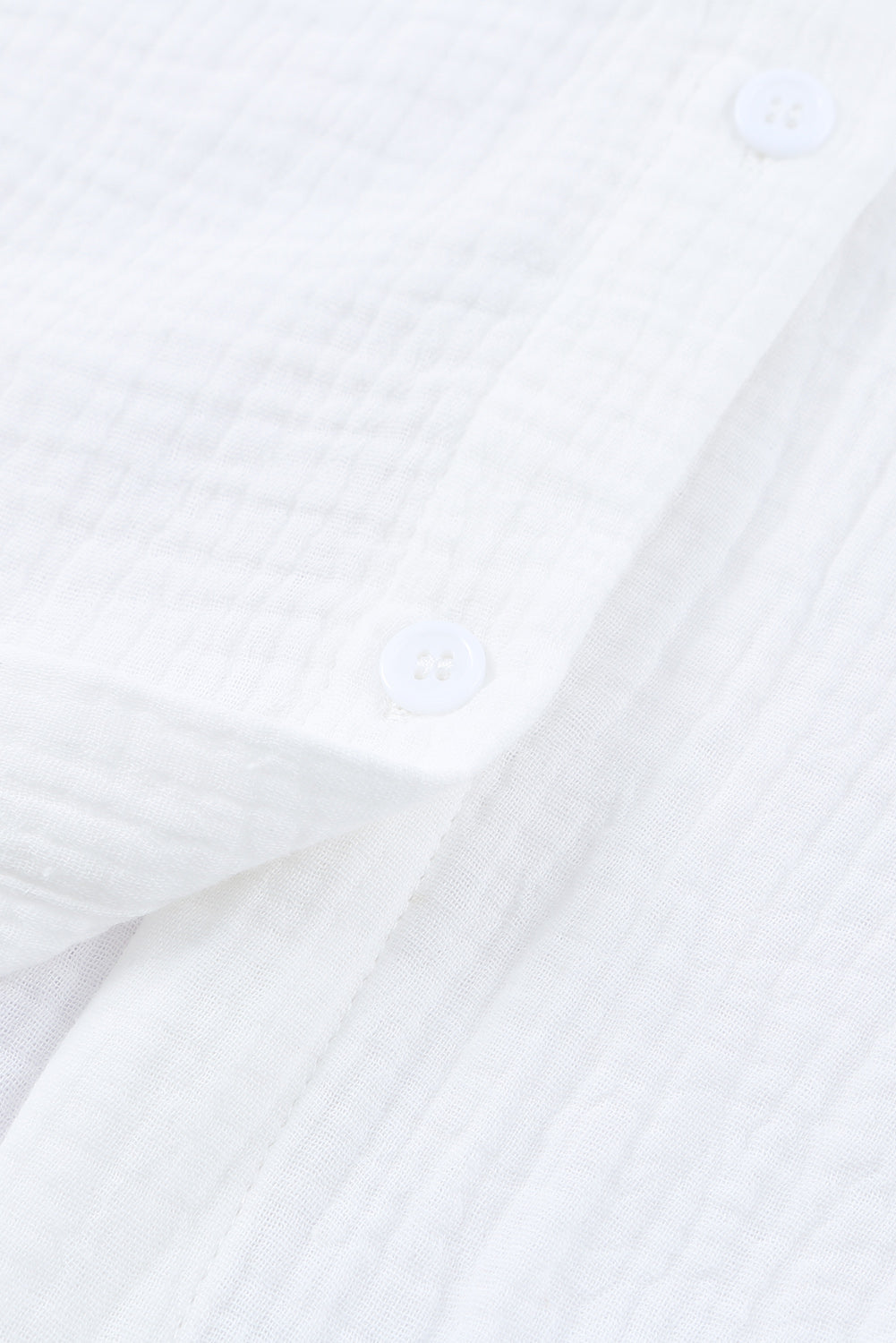 White Loose Fit Tunic Long Sleeve Shirt