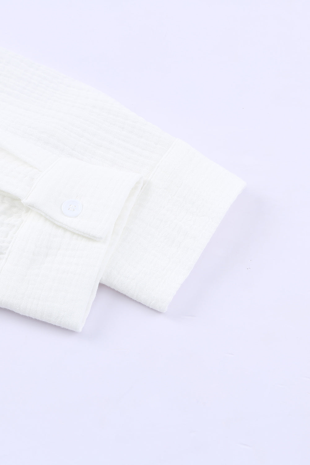 White Loose Fit Tunic Long Sleeve Shirt