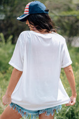 White Party In The Usa Crew Neck Short Sleeve T Shirt