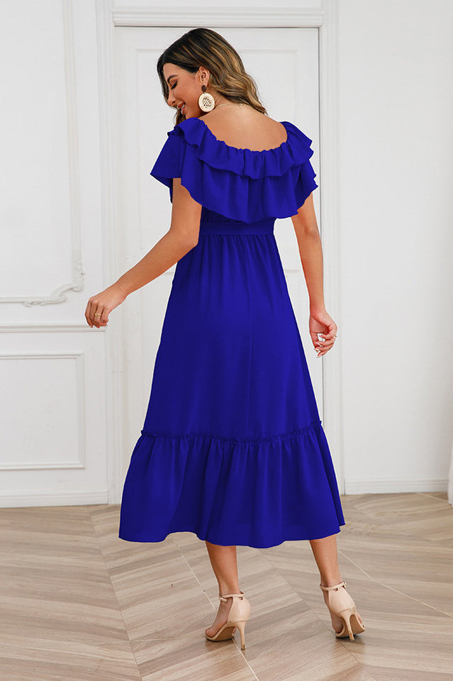 Off Shoulder Tiered Maxi Dress