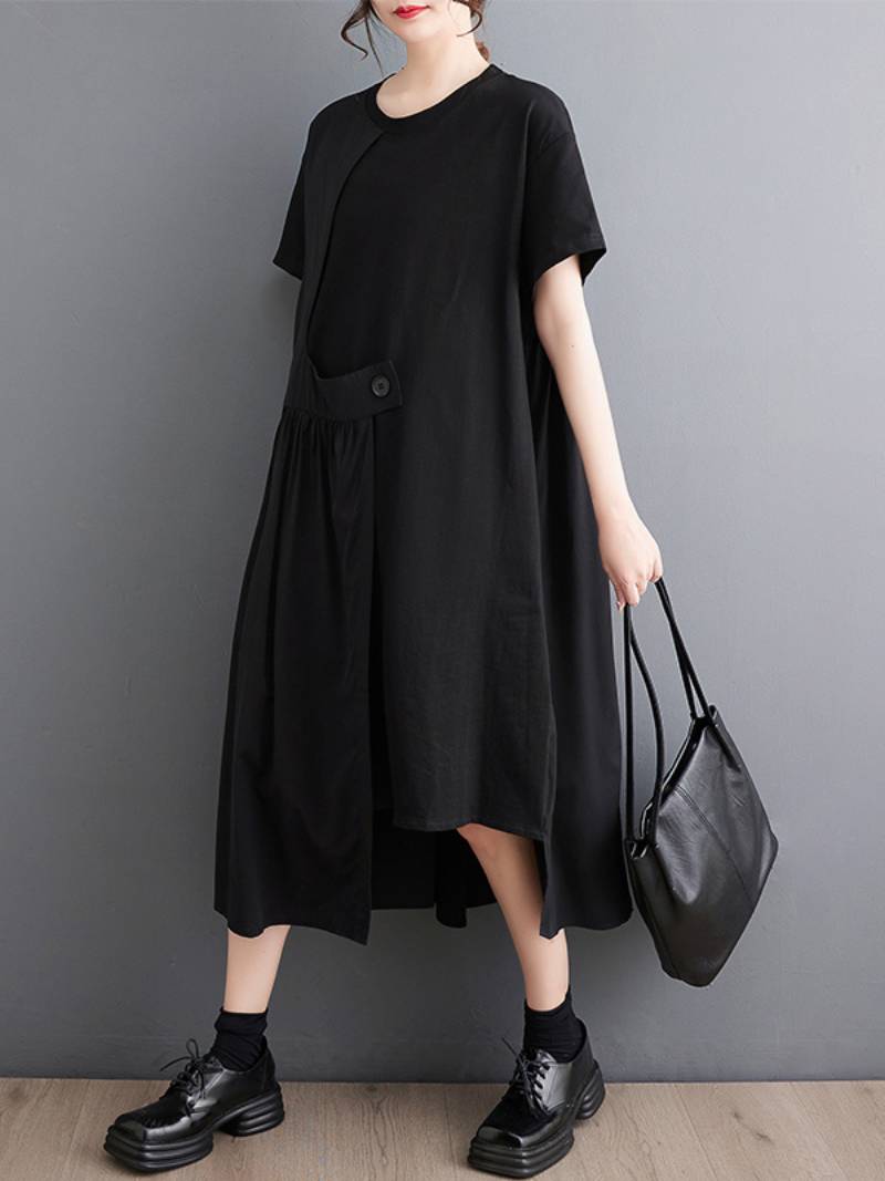 You're My Destiny Round Neck A-line Dress