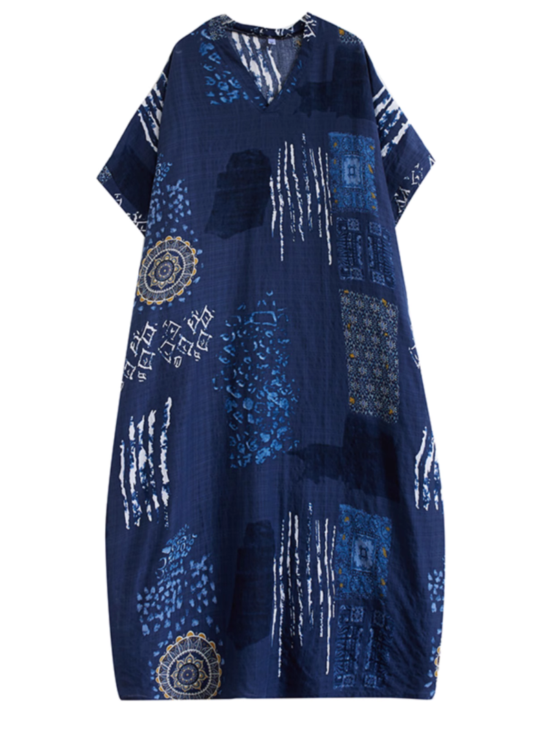 You Made Me Bat Sleeve Kaftan Dress