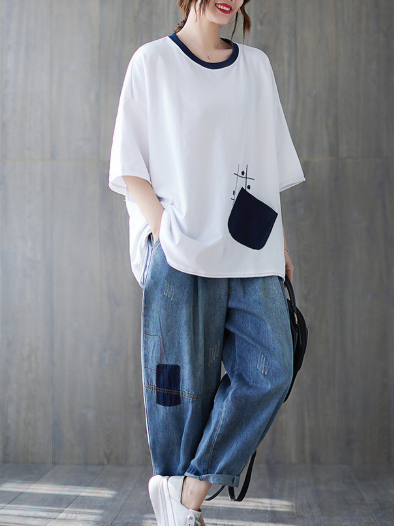 Time Will Come Loose Round Neck Top