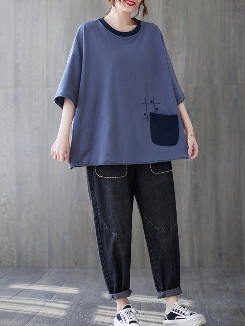 Time Will Come Loose Round Neck Top