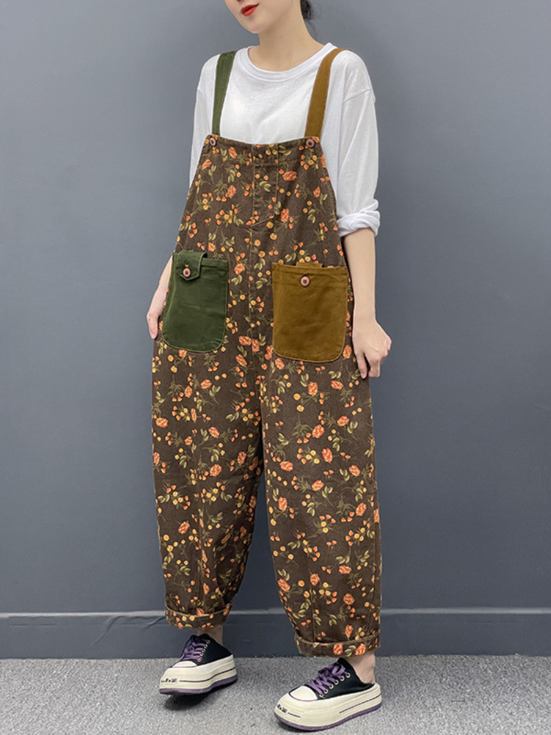 Various Styles Printed Large Size Dungarees