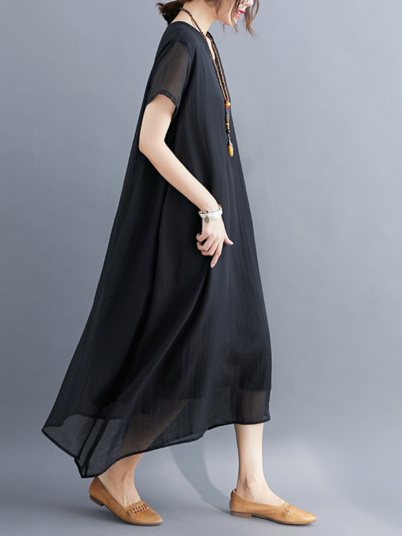 Just My Size V-neck A-line Dress