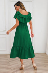 Off Shoulder Tiered Maxi Dress