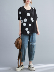 The Natural Cotton Round Neck Tops