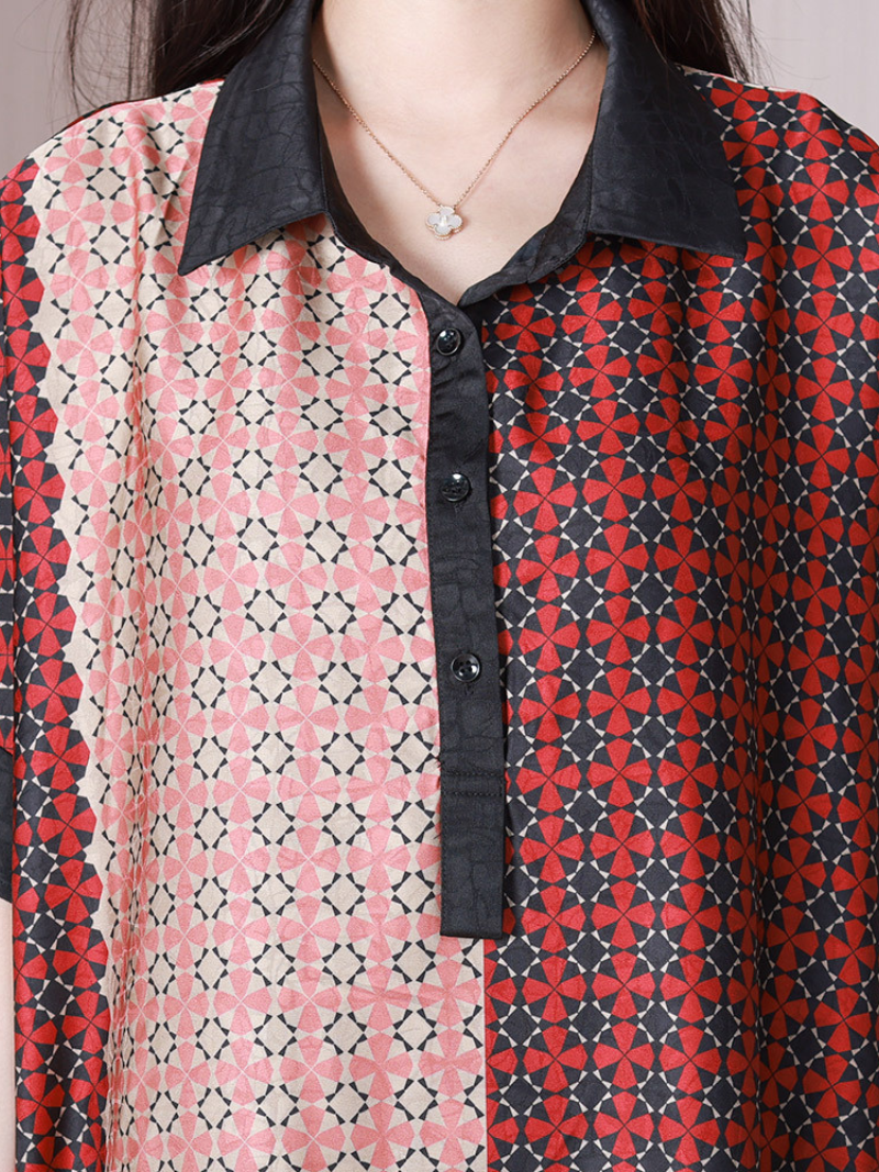 Wonderful Night Lapel Collar A-line Dress