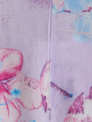 Mud Pie Cotton Purple Floral Smock Dress