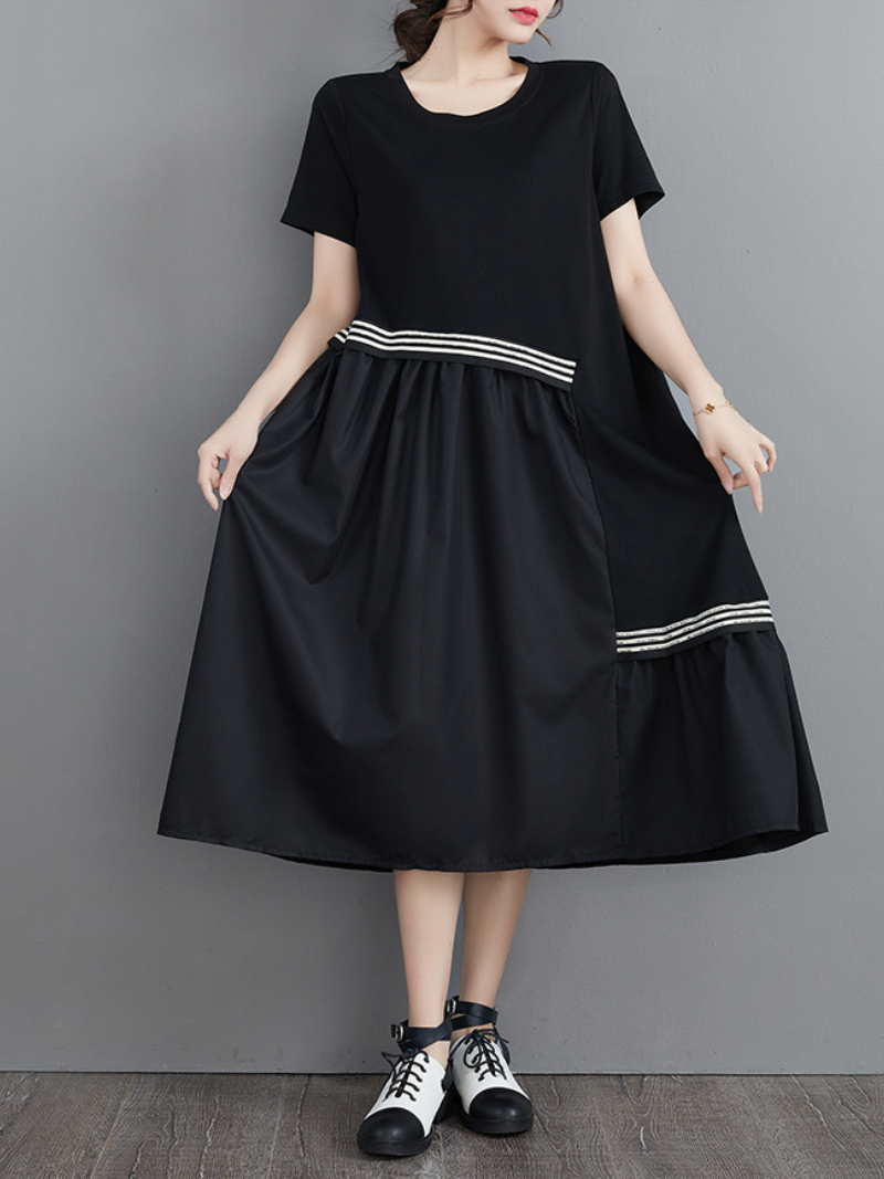 You're In My Heart Cotton Round Neck A-line Dress