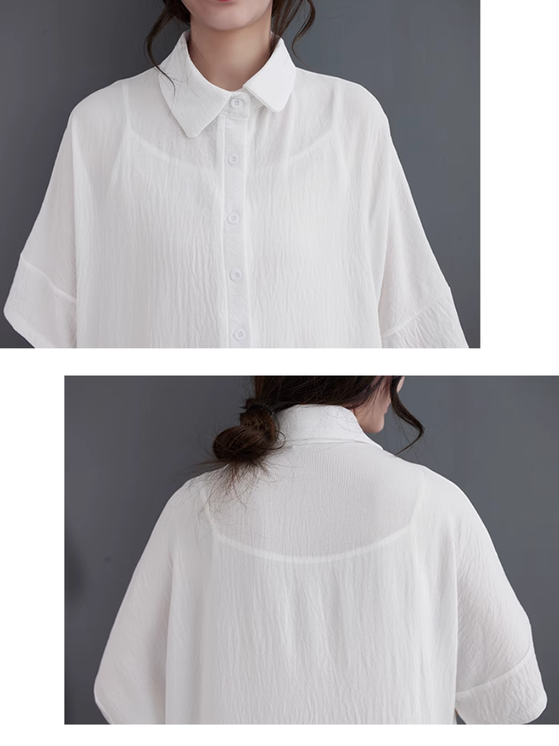 High Quality Solid Color  Shirt Dress