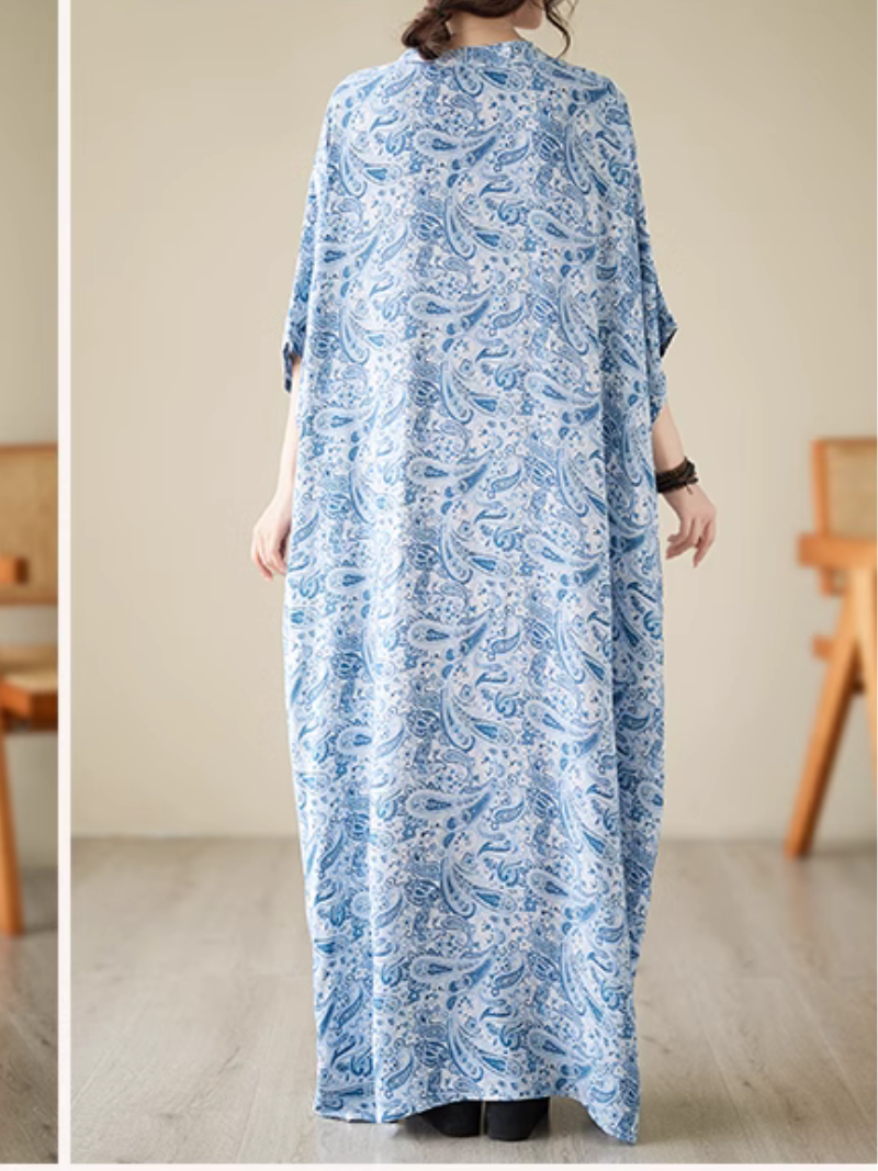 Breezy Elegance Kaftan Dress with Side Pockets